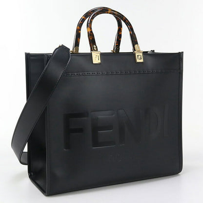 中古 フェンディ トートバッグ レディース ブランド FENDI サンシャイン ミディアム 8BH386 ブラック バッグ USDFE95395011