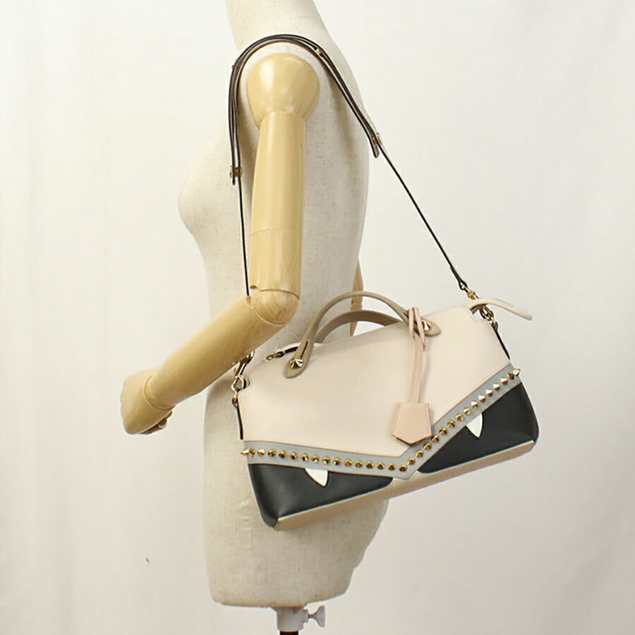 中古 フェンディ ハンドバッグ レディース ブランド FENDI バグズ モンスターアイ バイ ザ ウェイ ミディアム 8BL124 A1FV ベージュ バッグ USDFE95911011
