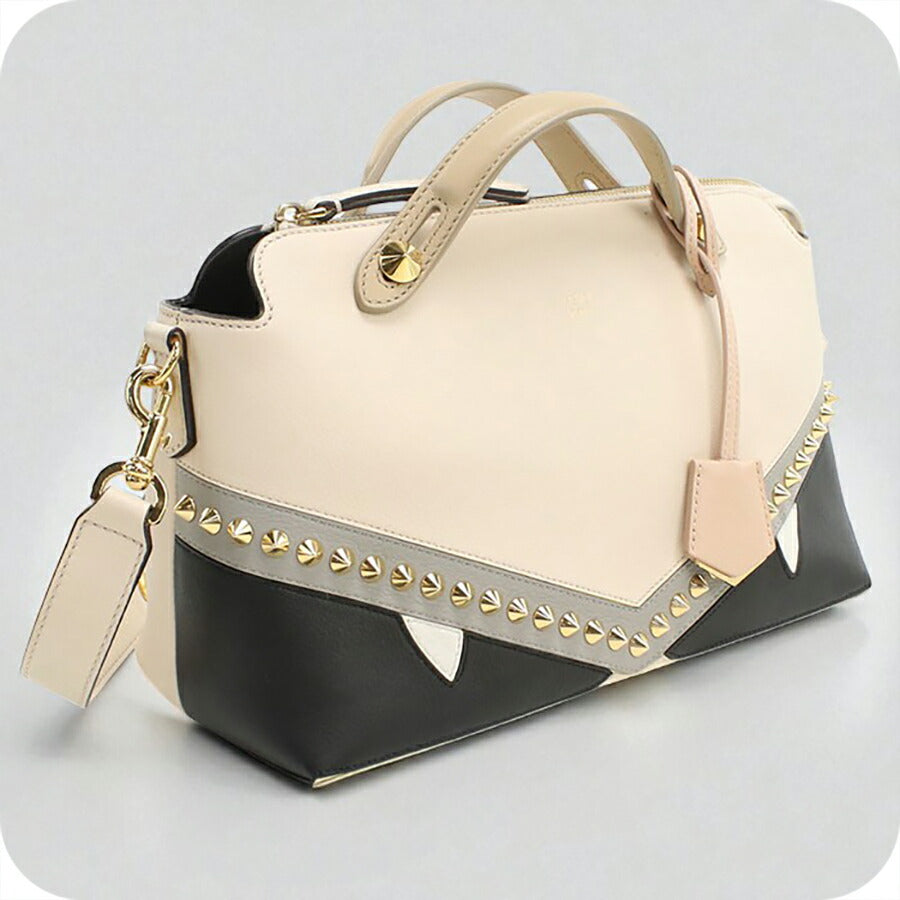 中古 フェンディ ハンドバッグ レディース ブランド FENDI バグズ モンスターアイ バイ ザ ウェイ ミディアム 8BL124 A1FV ベージュ バッグ USDFE95911011