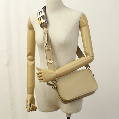 中古 フェンディ 斜め掛け ショルダーバッグ レディース ブランド FENDI ショルダーバッグ レザー 8BT287 ベージュ バッグ USDFE96110011