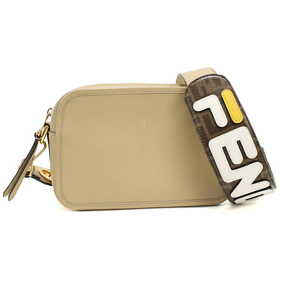 中古 フェンディ 斜め掛け ショルダーバッグ レディース ブランド FENDI ショルダーバッグ レザー 8BT287 ベージュ バッグ USDFE96110011