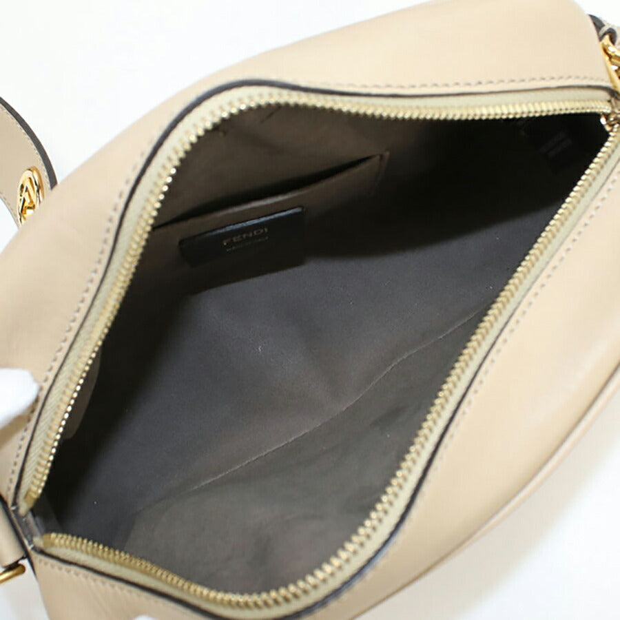 中古 フェンディ 斜め掛け ショルダーバッグ レディース ブランド FENDI ショルダーバッグ レザー 8BT287 ベージュ バッグ USDFE96110011