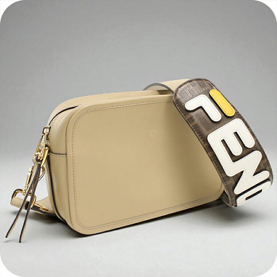 中古 フェンディ 斜め掛け ショルダーバッグ レディース ブランド FENDI ショルダーバッグ レザー 8BT287 ベージュ バッグ USDFE96110011