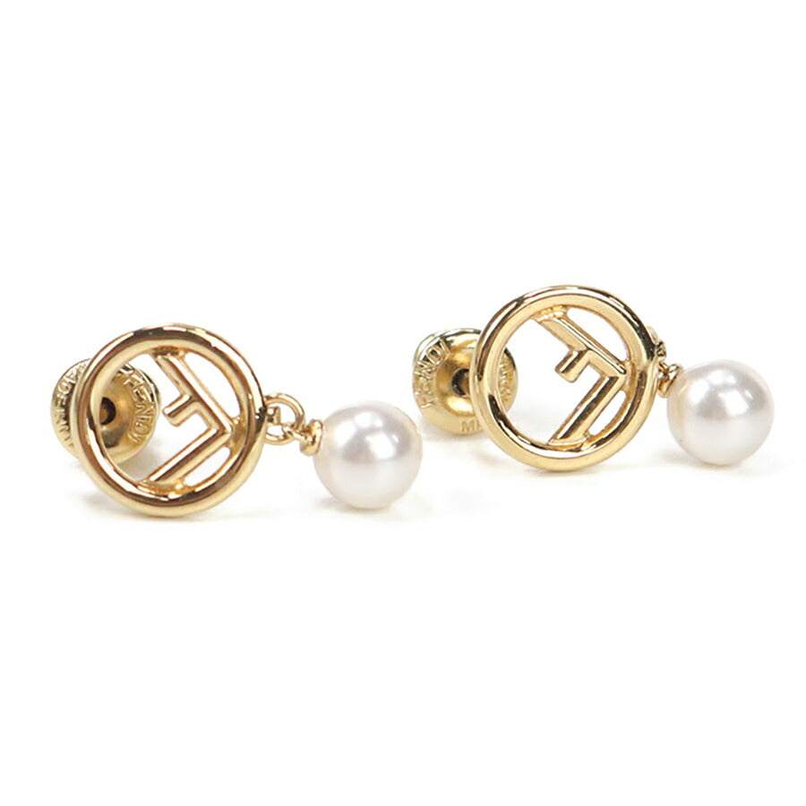 中古 フェンディ ピアス レディース ブランド FENDI エフ イズ フェンディ 8AH432 ゴールド アクセサリー USDFE96150011