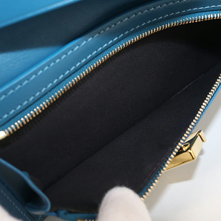 中古 フェンディ 長財布ニ折小銭入付き レディース ブランド FENDI FFダイヤモンド コンチネンタルウォレット レザー 8M0492 ネイビー 財布 USDFE96364011