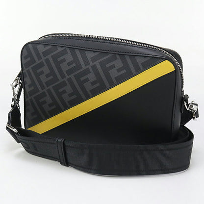 中古 フェンディ 斜め掛け ショルダーバッグ メンズ ブランド FENDI ダイアゴナル カメラケース レザー 7M0286 ALKA F0R2A ブラック バッグ USDFE96755011