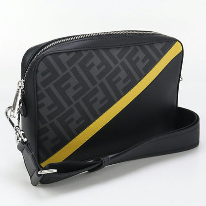中古 フェンディ 斜め掛け ショルダーバッグ メンズ ブランド FENDI ダイアゴナル カメラケース レザー 7M0286 ALKA F0R2A ブラック バッグ USDFE96755011