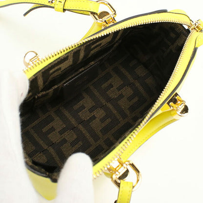 中古 フェンディ ハンドバッグ レディース ブランド FENDI バイ ザ ウェイ ミニ レザー 8BS067 イエロー バッグ USDFE96801011