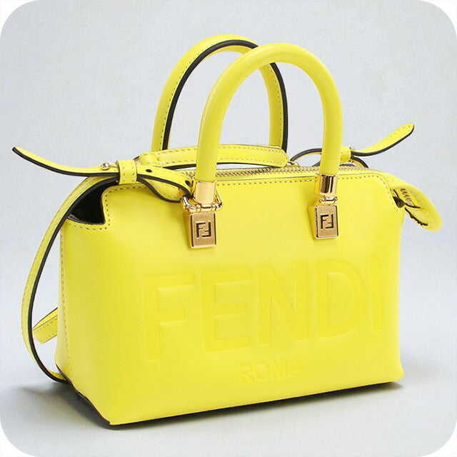 中古 フェンディ ハンドバッグ レディース ブランド FENDI バイ ザ ウェイ ミニ レザー 8BS067 イエロー バッグ USDFE96801011