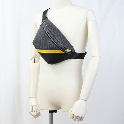 中古 フェンディ ボディバッグ メンズ ブランド FENDI ダイアゴナル ベルトバッグ 7VA434 グレー バッグ USDFE96885011
