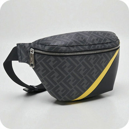 中古 フェンディ ボディバッグ メンズ ブランド FENDI ダイアゴナル ベルトバッグ 7VA434 グレー バッグ USDFE96885011