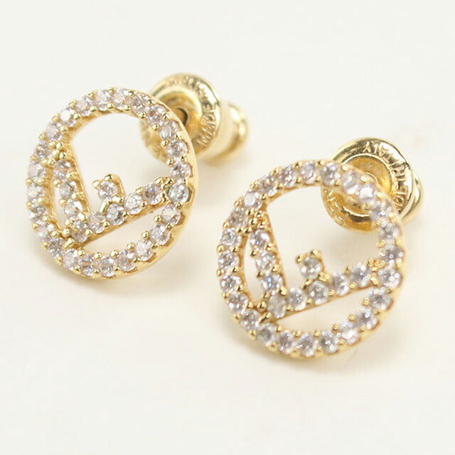 中古 フェンディ ピアス レディース ブランド FENDI エフ イズ フェンディ 8AG738 6DM F089U ゴールド アクセサリー USDFE97837011