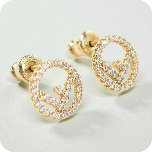 中古 フェンディ ピアス レディース ブランド FENDI エフ イズ フェンディ 8AG738 6DM F089U ゴールド アクセサリー USDFE97837011