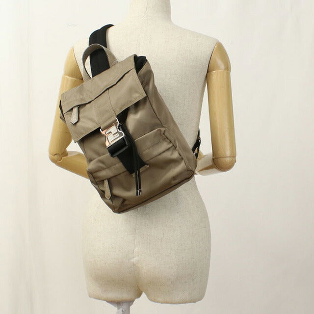 中古 フェンディ リュック レディース ブランド FENDI バックパック 7VZ067 ベージュ バッグ USDFE98019011