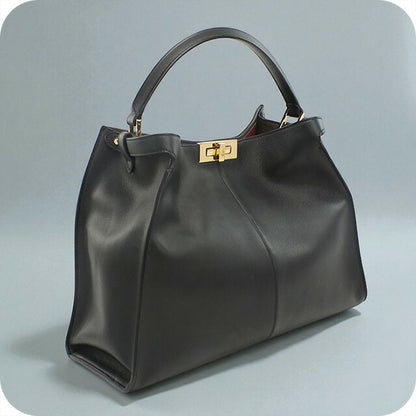 中古 フェンディ ハンドバッグ レディース ブランド FENDI ピーカブー エックスライト レザー 8BN304 A5E8 F13X3 ブラック バッグ USDFE98041011