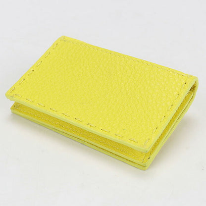 中古 フェンディ 名刺入れ レディース ブランド FENDI カードケース レザー 8M0501 イエロー 小物 USDFE98052011