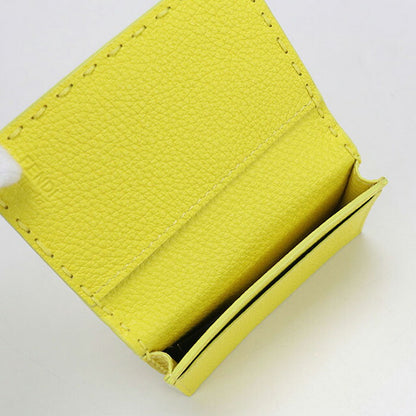 中古 フェンディ 名刺入れ レディース ブランド FENDI カードケース レザー 8M0501 イエロー 小物 USDFE98052011