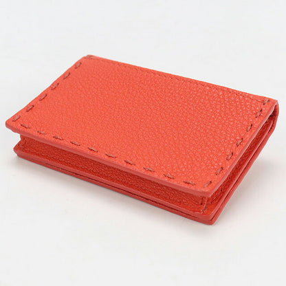 中古 フェンディ 名刺入れ レディース ブランド FENDI セレリア カードケース レザー 8M0501 オレンジ 小物 USDFE98053011