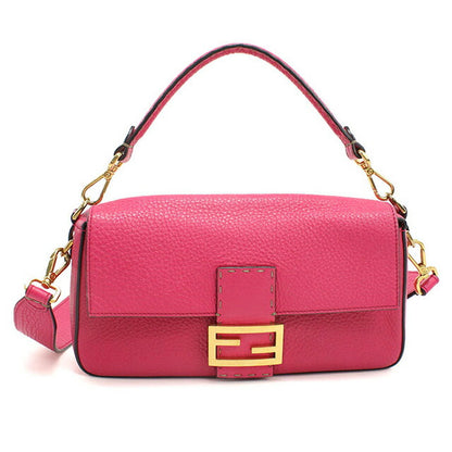 中古 フェンディ ハンドバッグ レディース ブランド FENDI バゲット レザー 8BR600 ピンク バッグ USDFE98329011