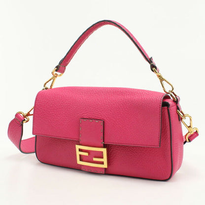 中古 フェンディ ハンドバッグ レディース ブランド FENDI バゲット レザー 8BR600 ピンク バッグ USDFE98329011