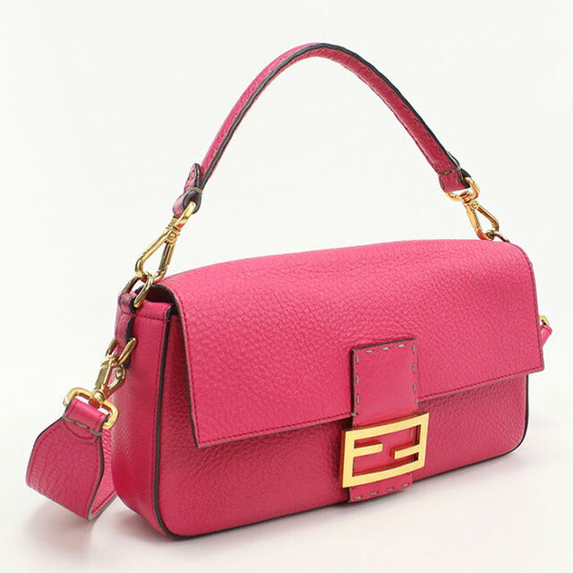 中古 フェンディ ハンドバッグ レディース ブランド FENDI バゲット レザー 8BR600 ピンク バッグ USDFE98329011