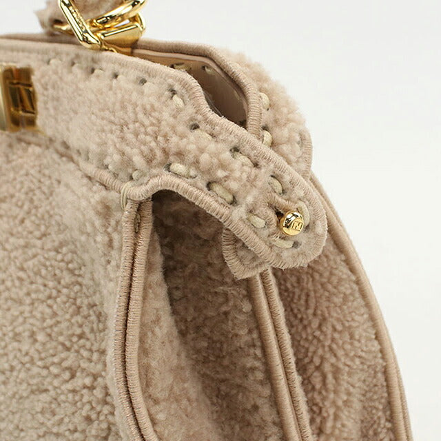 二手芬迪手提包女士品牌 FENDI Peekaboo 2WAY 8BN327 粉色包 USDFE99121011