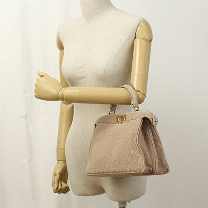 二手芬迪手提包女士品牌 FENDI Peekaboo 2WAY 8BN327 粉色包 USDFE99121011