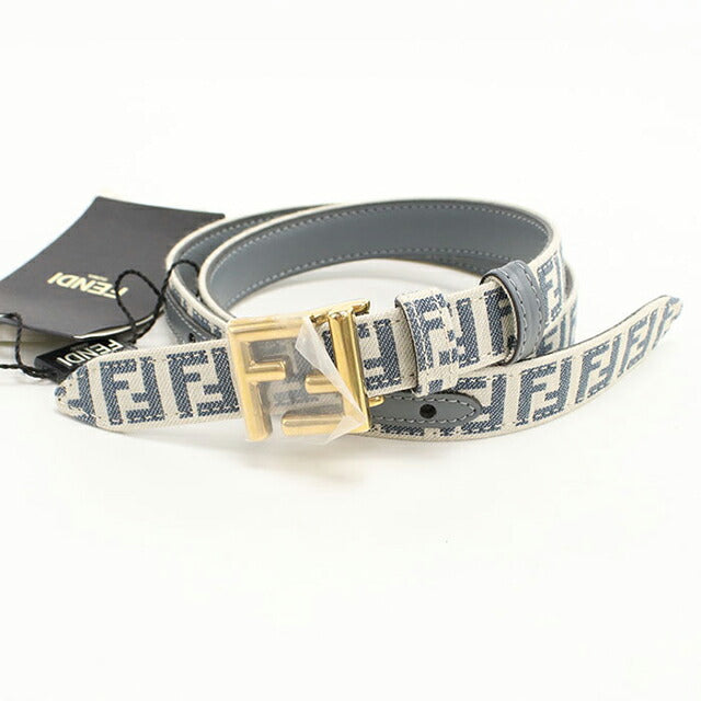 中古 フェンディ ベルト レディース ブランド FENDI FFベルト リバーシブル レザー 8C0719 ARN0 F1OPZ ブルー 小物 USDFE99129011