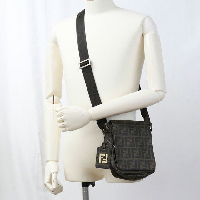 中古 フェンディ 斜め掛け ショルダーバッグ メンズ ブランド FENDI ズッカ 7VA205 ブラウン バッグ USDFE99706011