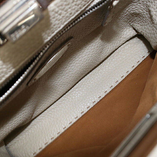 二手芬迪手提包女士品牌 FENDI Peekaboo 2WAY 8BN290 棕色包 USDFE99745011
