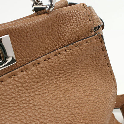 二手芬迪手提包女士品牌 FENDI Peekaboo 2WAY 8BN290 棕色包 USDFE99745011