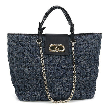 二手 Ferragamo 手提包女士品牌 FERRAGAMO 2WAY 21 0960 海军蓝包 USDFR100246011