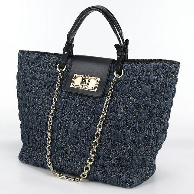 二手 Ferragamo 手提包女士品牌 FERRAGAMO 2WAY 21 0960 海军蓝包 USDFR100246011