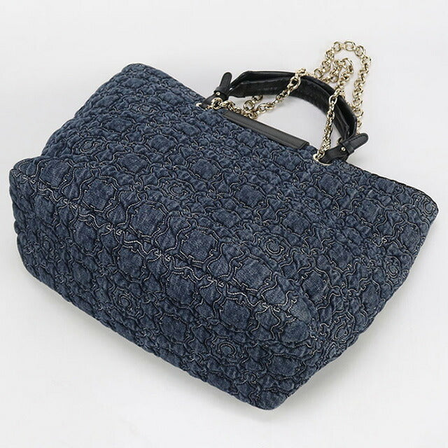 二手 Ferragamo 手提包女士品牌 FERRAGAMO 2WAY 21 0960 海军蓝包 USDFR100246011