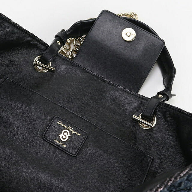 二手 Ferragamo 手提包女士品牌 FERRAGAMO 2WAY 21 0960 海军蓝包 USDFR100246011