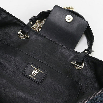 二手 Ferragamo 手提包女士品牌 FERRAGAMO 2WAY 21 0960 海军蓝包 USDFR100246011