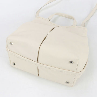 Used Ferragamo tote bag ladies brand FERRAGAMO rose ribbon 2WAY leather 21 309 white bag USDFR100393011