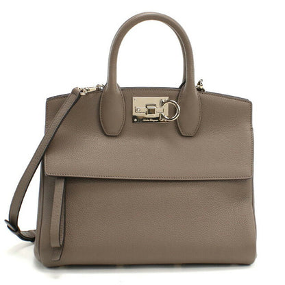二手 Ferragamo 手提包女士品牌 FERRAGAMO Gancini 2WAY 21 H159 灰色包 USDFR100720011