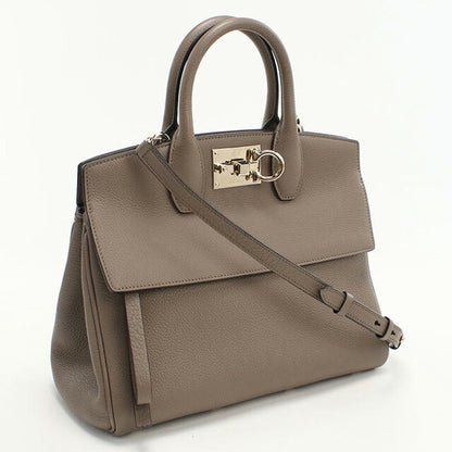 二手 Ferragamo 手提包女士品牌 FERRAGAMO Gancini 2WAY 21 H159 灰色包 USDFR100720011