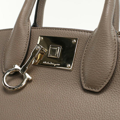 二手 Ferragamo 手提包女士品牌 FERRAGAMO Gancini 2WAY 21 H159 灰色包 USDFR100720011