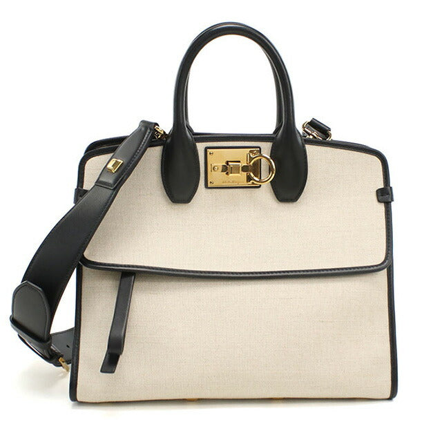二手 Ferragamo 手提包女士品牌 FERRAGAMO Gancini 2WAY 皮革 21 I159 白色包 USDFR100724011