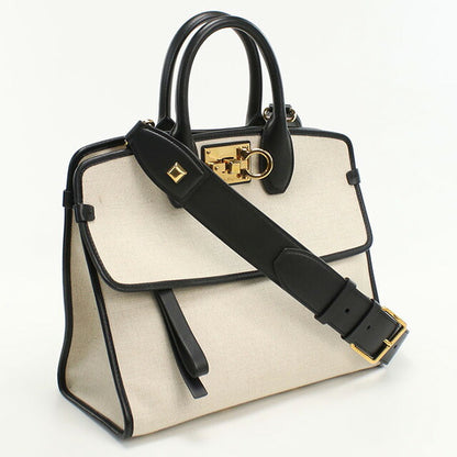 二手 Ferragamo 手提包女士品牌 FERRAGAMO Gancini 2WAY 皮革 21 I159 白色包 USDFR100724011