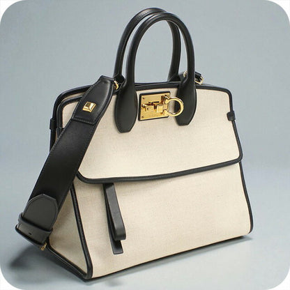 二手 Ferragamo 手提包女士品牌 FERRAGAMO Gancini 2WAY 皮革 21 I159 白色包 USDFR100724011