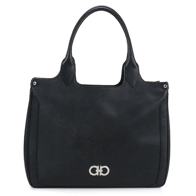 二手 Ferragamo 手提包 女士品牌 FERRAGAMO Gancini 21 7811 黑色包 USDFR101774011