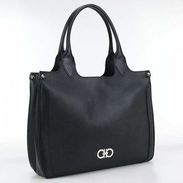 二手 Ferragamo 手提包 女士品牌 FERRAGAMO Gancini 21 7811 黑色包 USDFR101774011
