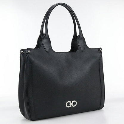 二手 Ferragamo 手提包 女士品牌 FERRAGAMO Gancini 21 7811 黑色包 USDFR101774011