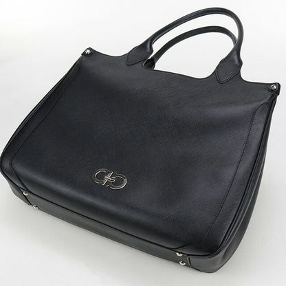 二手 Ferragamo 手提包 女士品牌 FERRAGAMO Gancini 21 7811 黑色包 USDFR101774011