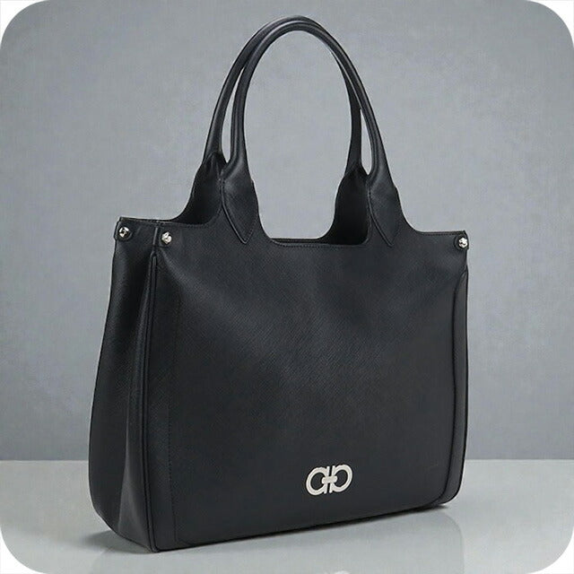 二手 Ferragamo 手提包 女士品牌 FERRAGAMO Gancini 21 7811 黑色包 USDFR101774011