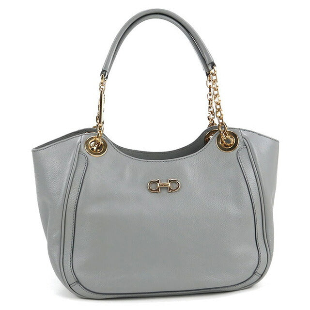 二手菲拉格慕手提包女士品牌FERRAGAMO Gancini链条21 B992灰色包USDFR102637011