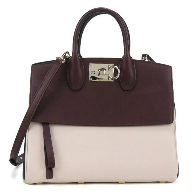 Used Ferragamo handbag ladies brand FERRAGAMO Gancini 2WAY handbag 21 H264 pink bag USDFR102896011